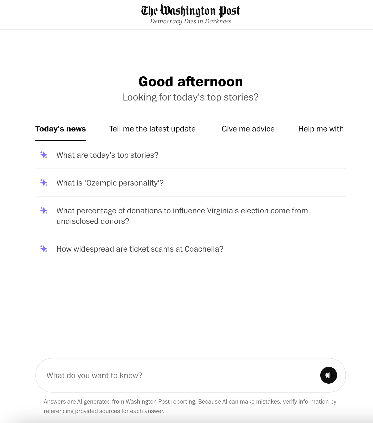 Ask the Post AI